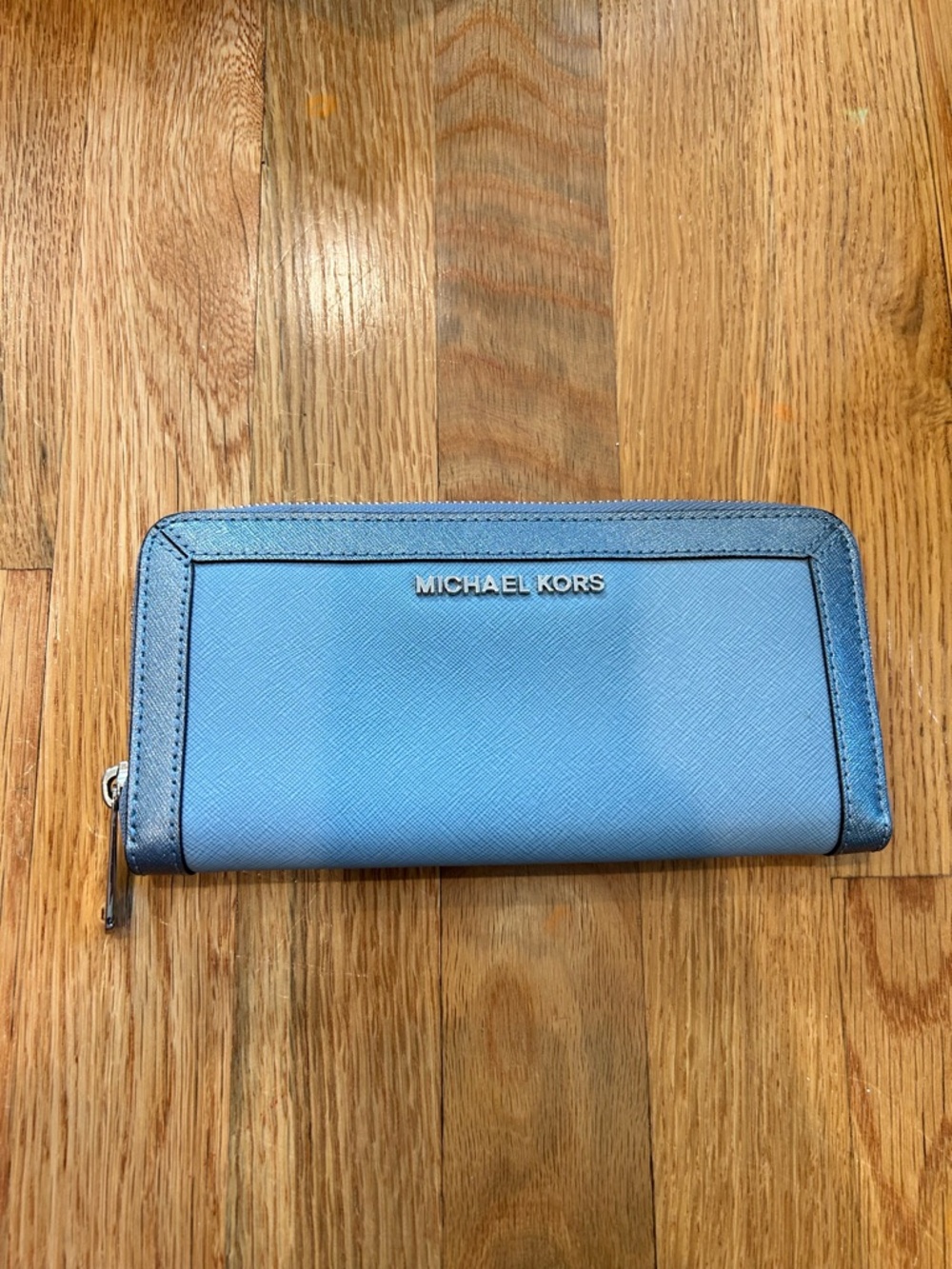 Michael Kors Sky Blue Zip Wallet